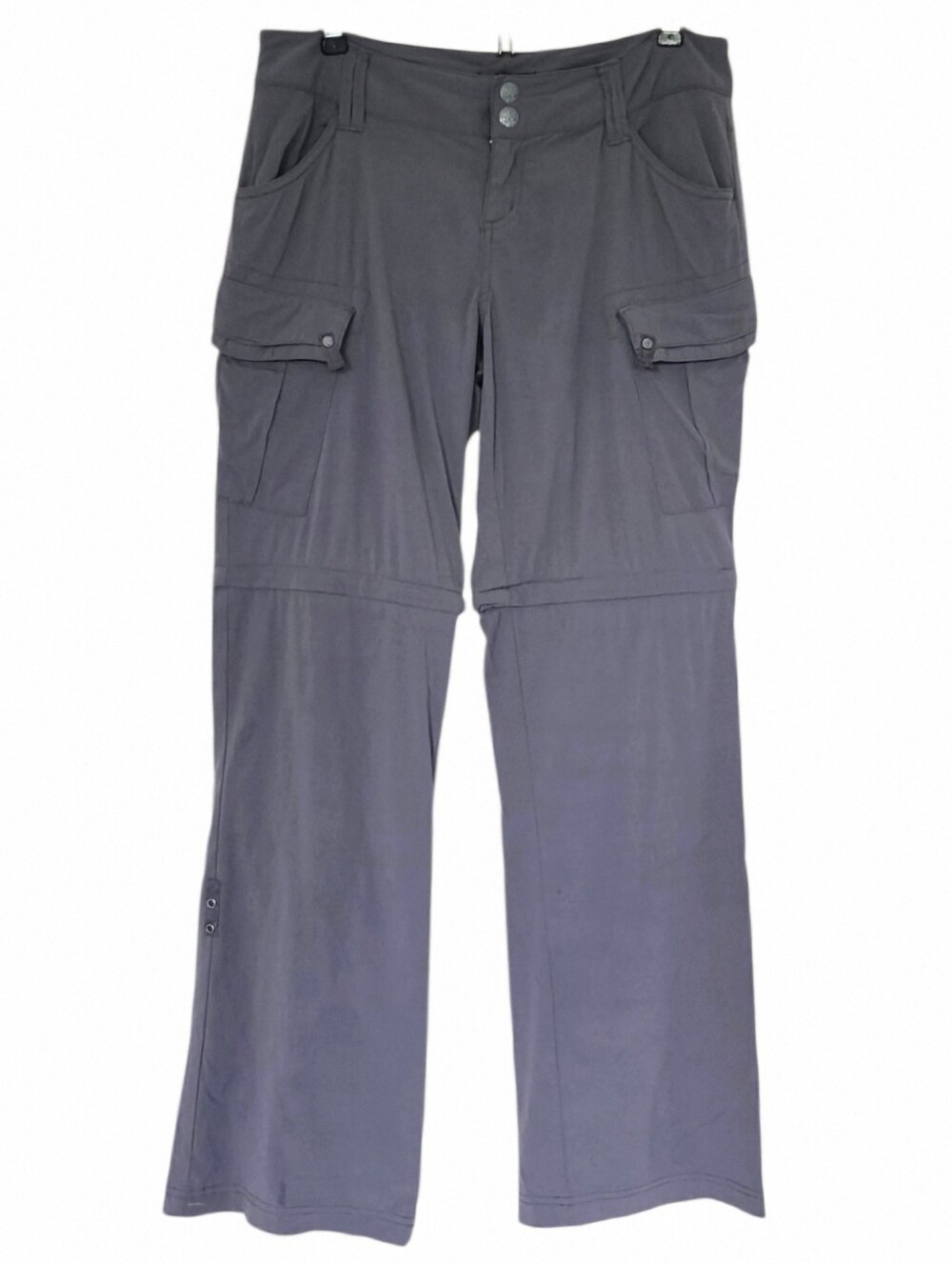 prAna Sage Convertible Pant Women 6 Grey Ripstop - Picture 2 of 15